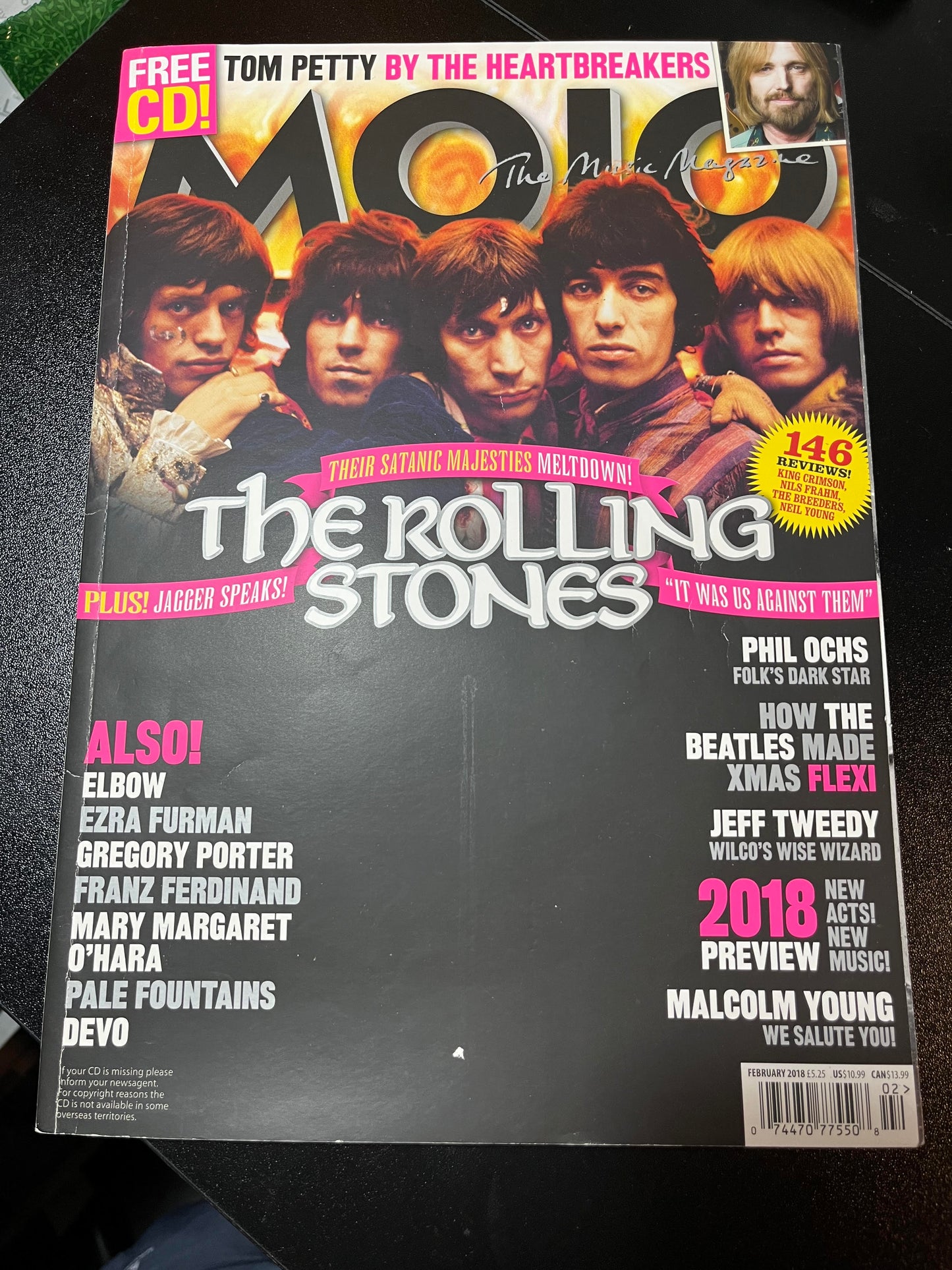 -. - ROLLING STONES MOJO FEB 2018 music magazine NO CD |