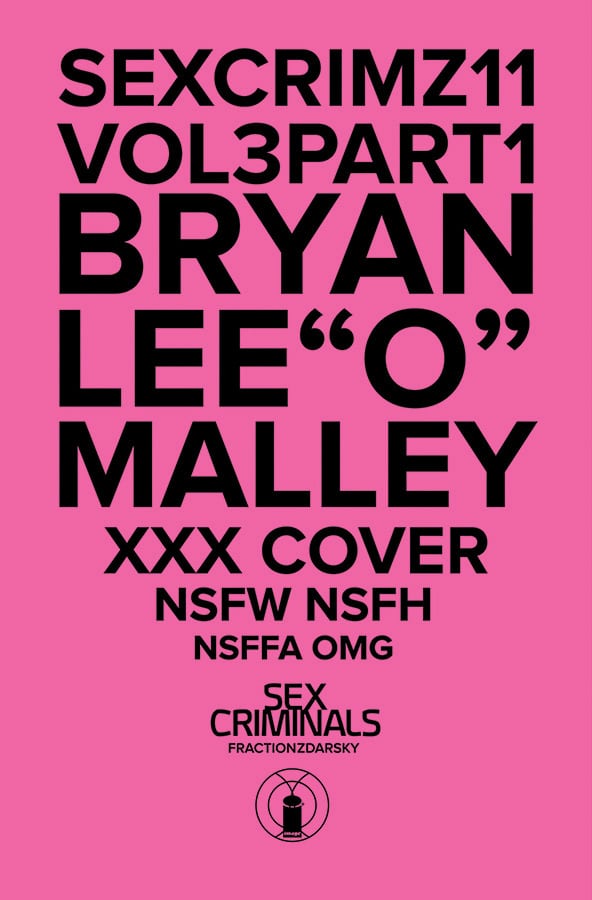 Sex Criminals #11 Bryan Lee "O" Malley NSFW XXX Variant Cover