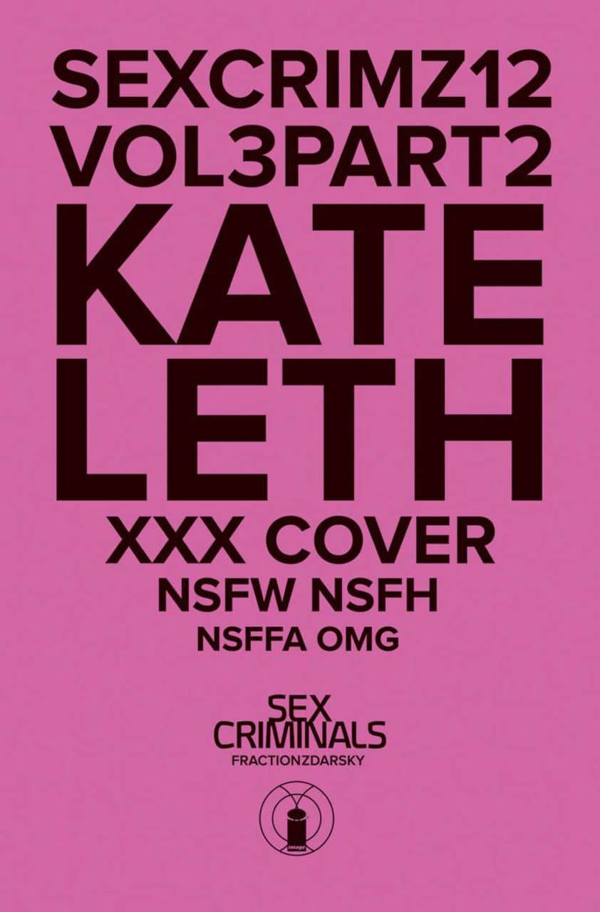 Sex Criminals #12 Kate Leth NSFW XXX Variant Cover