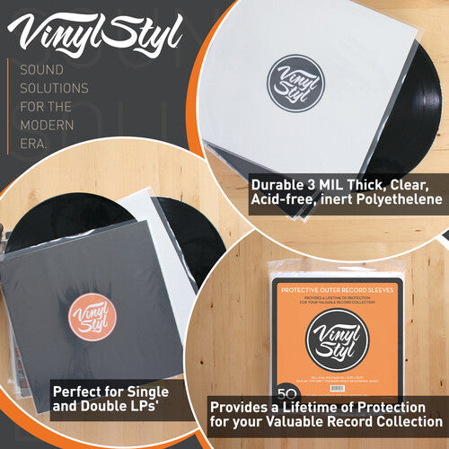Protective Outer Record Sleeves - 50 Count |