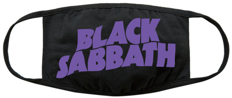 Black Sabbath Wavy Logo Face Covering - Black Sabbath Wavy Logo Face Covering |