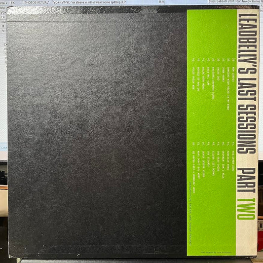 Leadbelly - Leadbelly's Last Sessions Part Two (VINYL) | Excellent (EX) Near Mint (NM)