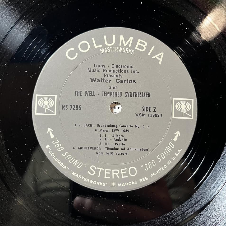 Walter Carlos - The Well-Tempered Synthesizer (VINYL) | Excellent+ (EX+) Excellent (EX)