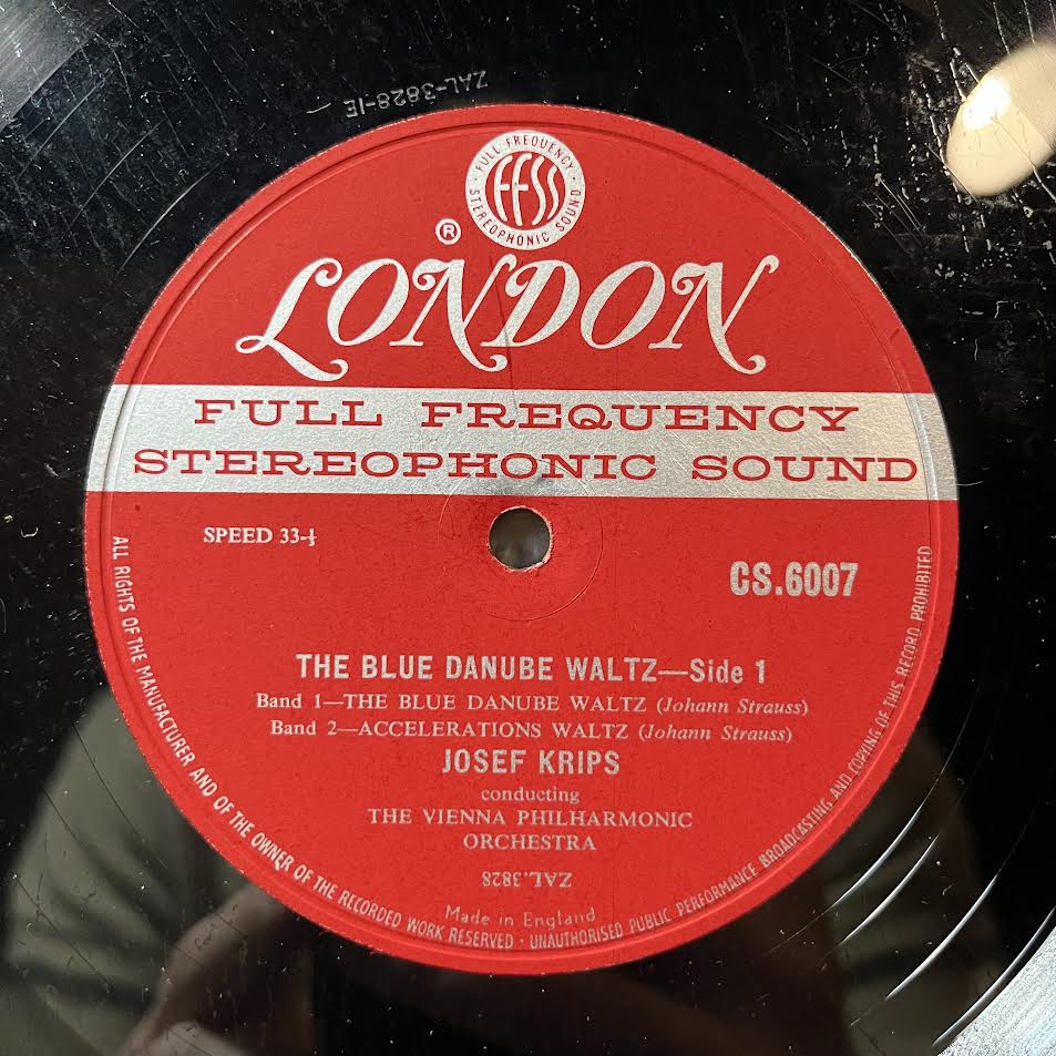 Josef Krips - The Blue Danube (VINYL) | Excellent+ (EX+) Very Good Plus (VG+)