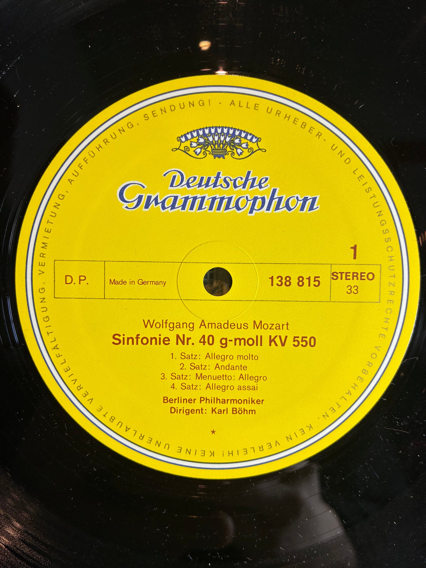 Wolfgang Amadeus Mozart - Symphonien Nr. 40 G-Moll = In G Minor KV 550 / Nr. 41 C-Dur = In C Major KV 551 "Jupiter" (VINYL) | Excellent (EX) Excellent (EX)
