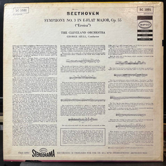 Ludwig van Beethoven - Symphony No. 3 In E-Flat Major, Op. 55 ("Eroica") (VINYL) | Near Mint- (NM-) Excellent+ (EX+)
