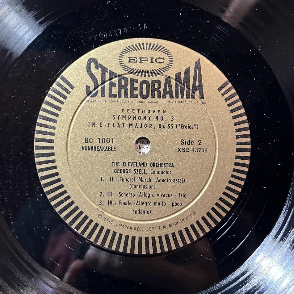 Ludwig van Beethoven - Symphony No. 3 In E-Flat Major, Op. 55 ("Eroica") (VINYL) | Near Mint- (NM-) Excellent+ (EX+)