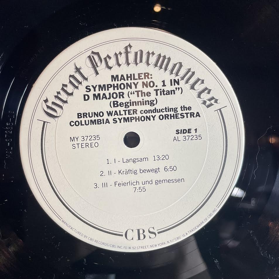 Gustav Mahler - Mahler's 1st Symphony In D Major "Titan" (VINYL) | Near Mint (NM) Near Mint (NM)