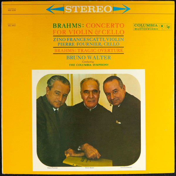 Johannes Brahms - Concerto For Violin & Cello / Tragic Overture (VINYL) | Near Mint (NM) Excellent+ (EX+)