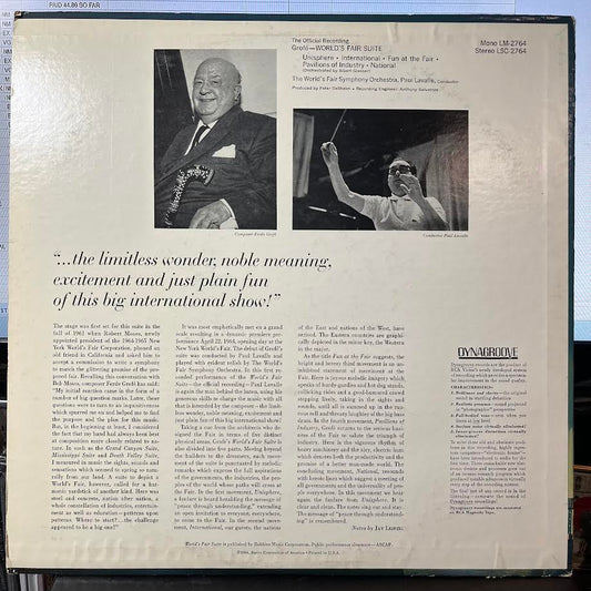 Ferde Grofé - World's Fair Suite (The Official Recording) (VINYL) | Near Mint (NM) Excellent+ (EX+)