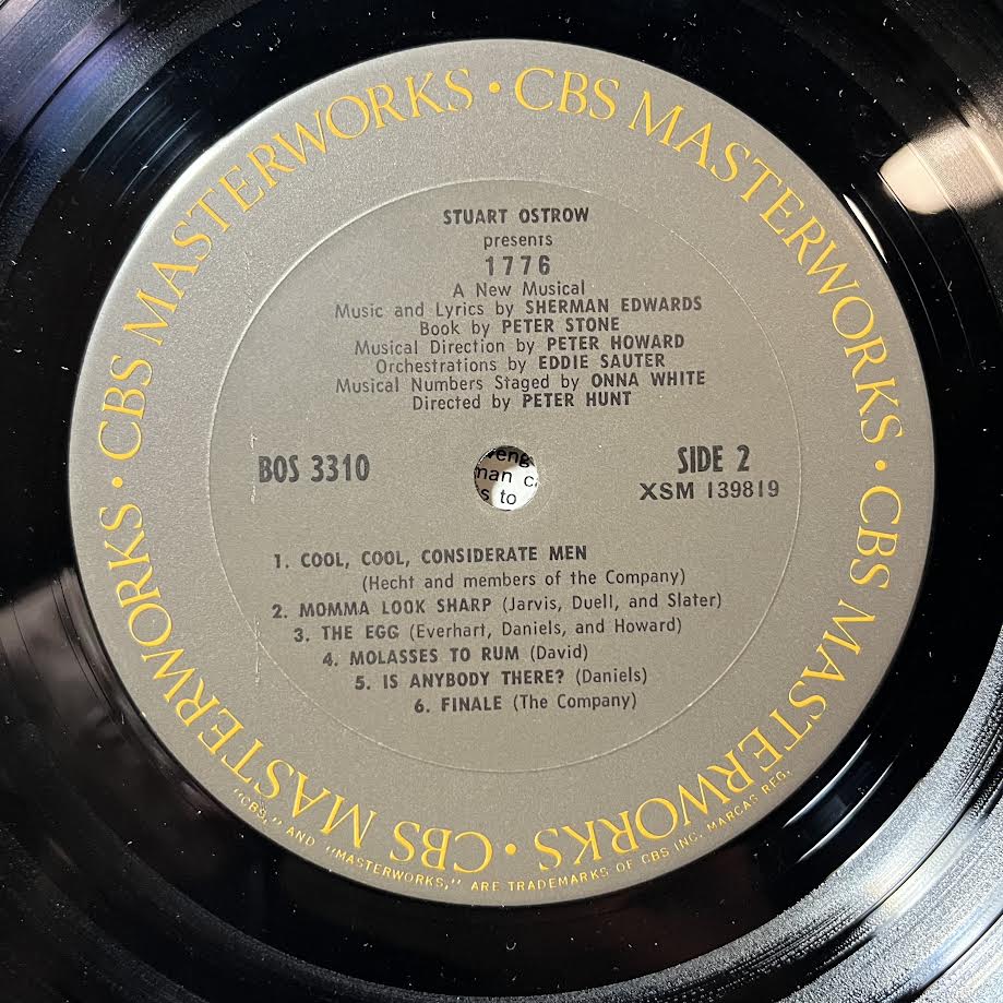 William Daniels - 1776 (A New Musical) (VINYL) | Near Mint (NM) Excellent (EX)