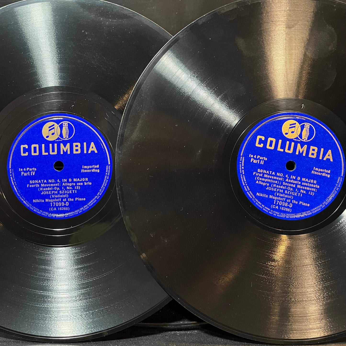 Joseph Szigeti - Sonana No. 4 (78RPM 2x10") COLUMBIA 17098 | Near Mint (NM or M-) Generic