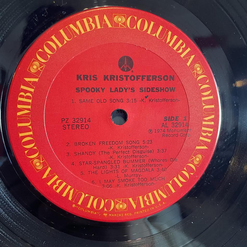 Kris Kristofferson - Spooky Lady's Sideshow (VINYL) | Excellent+ (EX+) Excellent+ (EX+)
