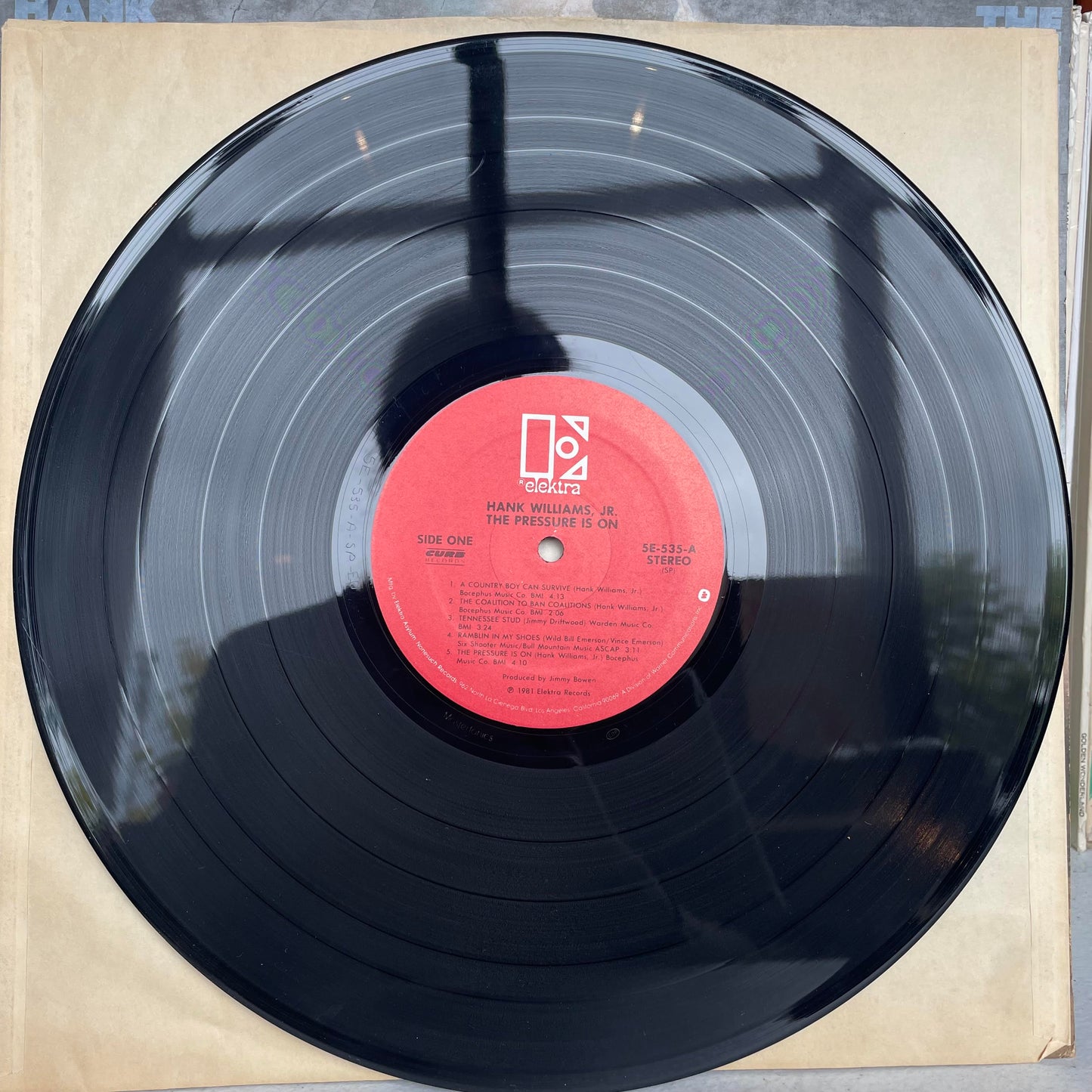 Hank Williams Jr. - The Pressure Is On (VINYL) | Very Good (VG) Very Good Plus (VG+)