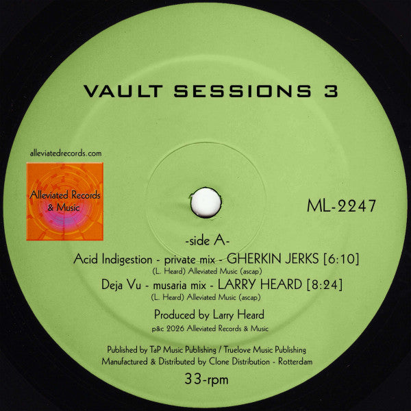 Larry Heard - Vault Sessions 3 (VINYL 12") |