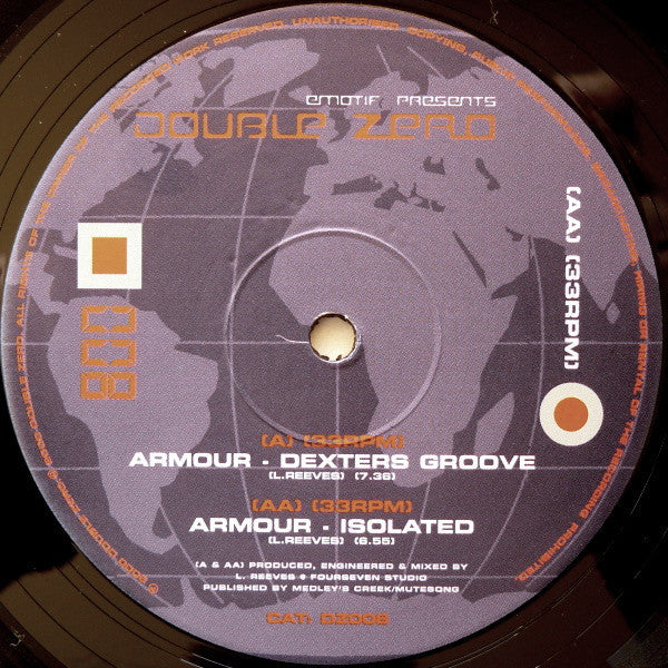 Armour - Dexters Groove / Isolated (10" VINYL) | Excellent (EX) Near Mint (NM)