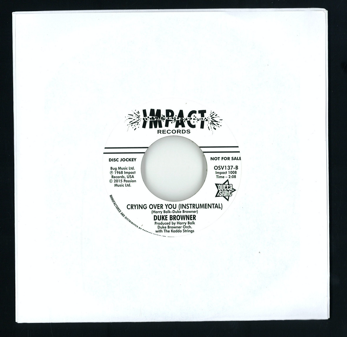 Duke Browner - Crying Over You (VINYL 7") | Mint (M) Mint (M)