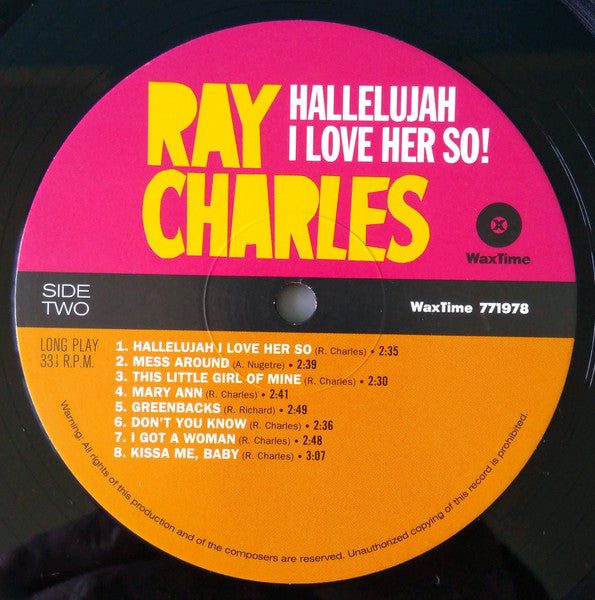 Ray Charles - Hallelujah I Love Her So! (VINYL) | Mint (M) Mint (M)