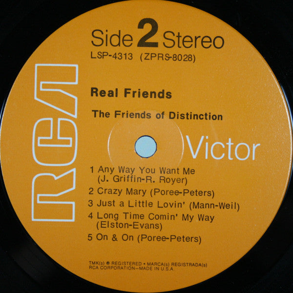 The Friends Of Distinction - Real Friends (VINYL) | Near Mint (NM or M-) Very Good Plus (VG+)