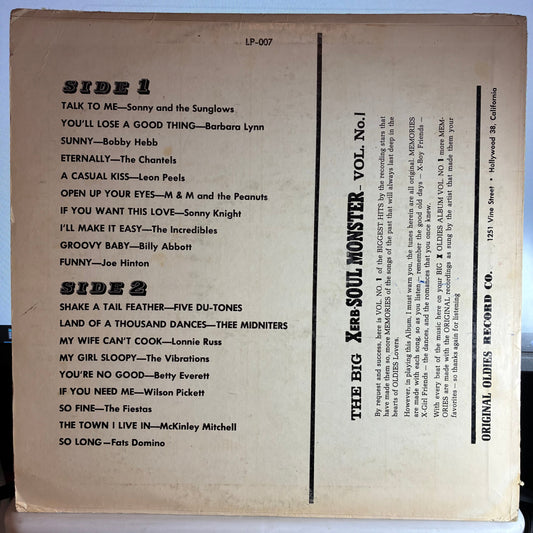 Soul Monster: Original Rhythm & Blues Hits (VINYL) | Very Good Plus (VG+) Very Good Plus (VG+)