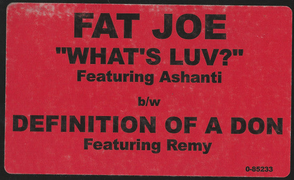 Fat Joe - What's Luv? / Definition Of A Don (12" VINYL) | Excellent+ (EX+) Generic