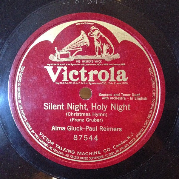 Alma Gluck - Silent Night, Holy Night (10" SHELLAC 78RPM ) | Near Mint (NM) Generic