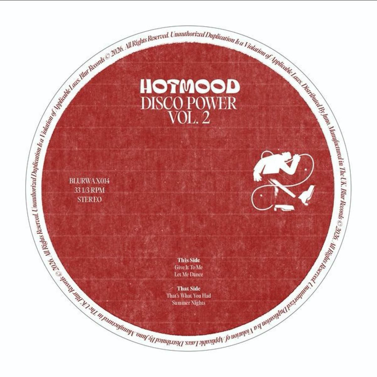 Hotmood - (PRESALE 7/13/26) Disco Power EP Vol 2 (VINYL) | Mint (M) Mint (M)
