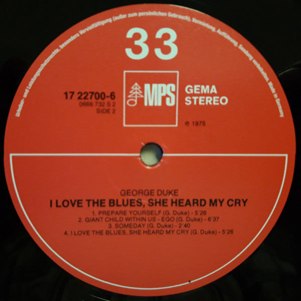 George Duke - I Love The Blues, She Heard My Cry (VINYL) | Mint (M) Mint (M)