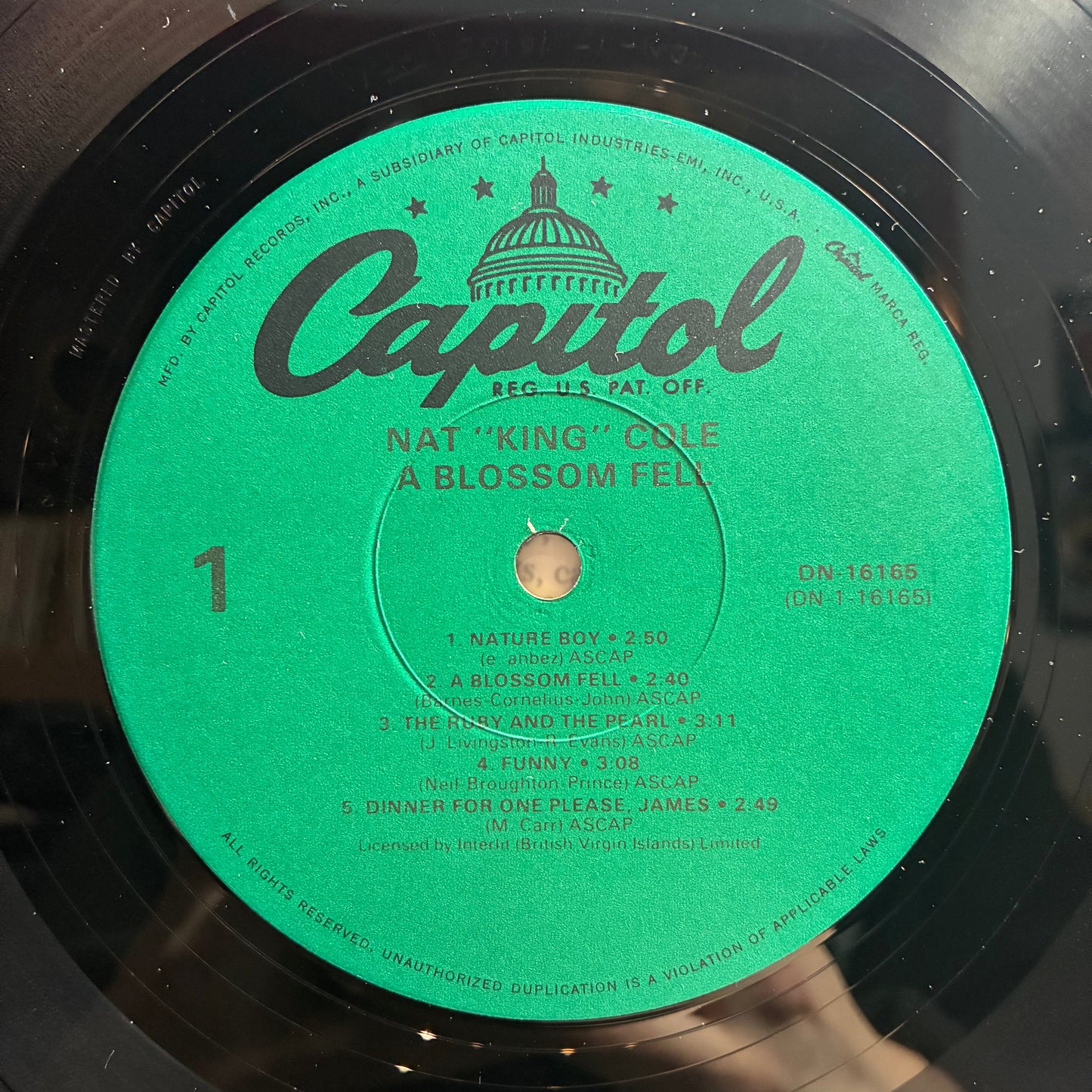 Nat King Cole - A Blossom Fell (VINYL) | Excellent (EX) Excellent+ (EX+)