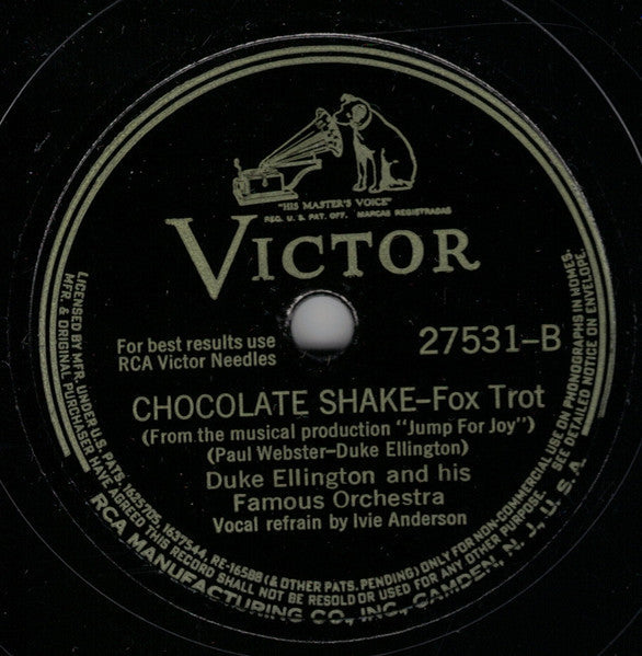 Duke Ellington And His Orchestra - I Got It Bad And That Ain't Good / Chocolate Shake (10" 78RPM RECORD) | Excellent (EX) Excellent (EX)