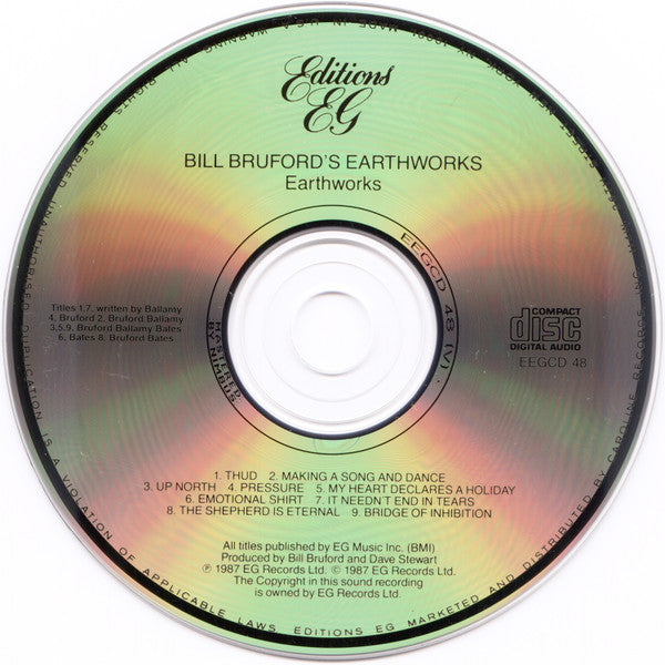 Bill Bruford's Earthworks - Earthworks (CD) | Near Mint (NM) Near Mint (NM)