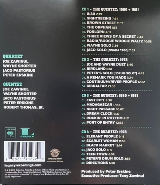 Weather Report - The Legendary Live Tapes: 1978-1981 (CD BOX) | Near Mint (NM or M-)