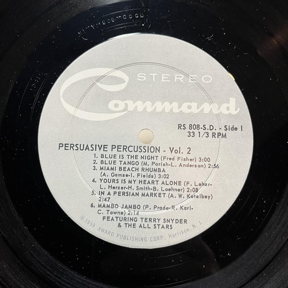 Terry Snyder And The All Stars - Persuasive Percussion Volume 2 (VINYL) | Near Mint (NM) Excellent (EX)
