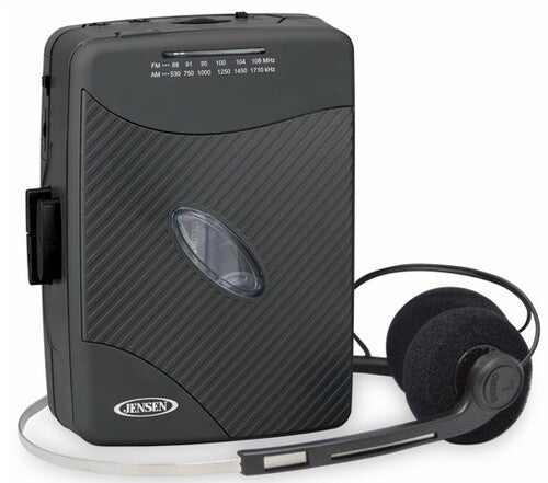 Jensen - Jensen SCR-75-HP Classic Personal Cassette Player with AM FM Radio (Black) |