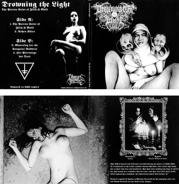 Drowning The Light - The Patron Saint Of Filth & Mold (7") | Excellent+ (EX+) Near Mint (NM)