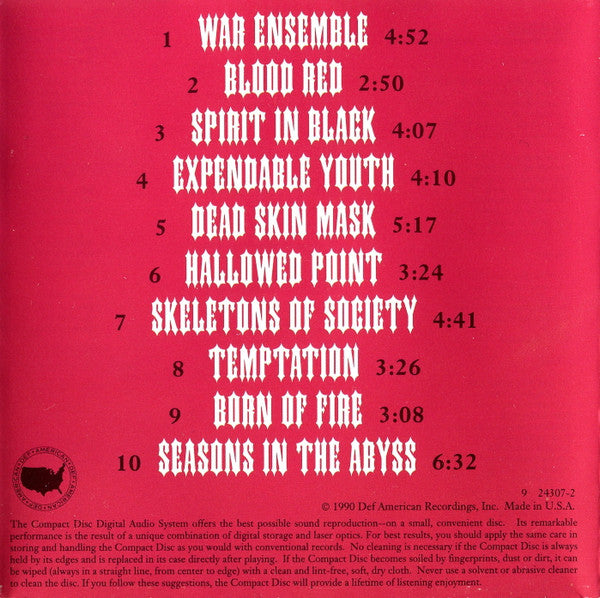 Slayer - Seasons In The Abyss (CD) | Near Mint (NM or M-)