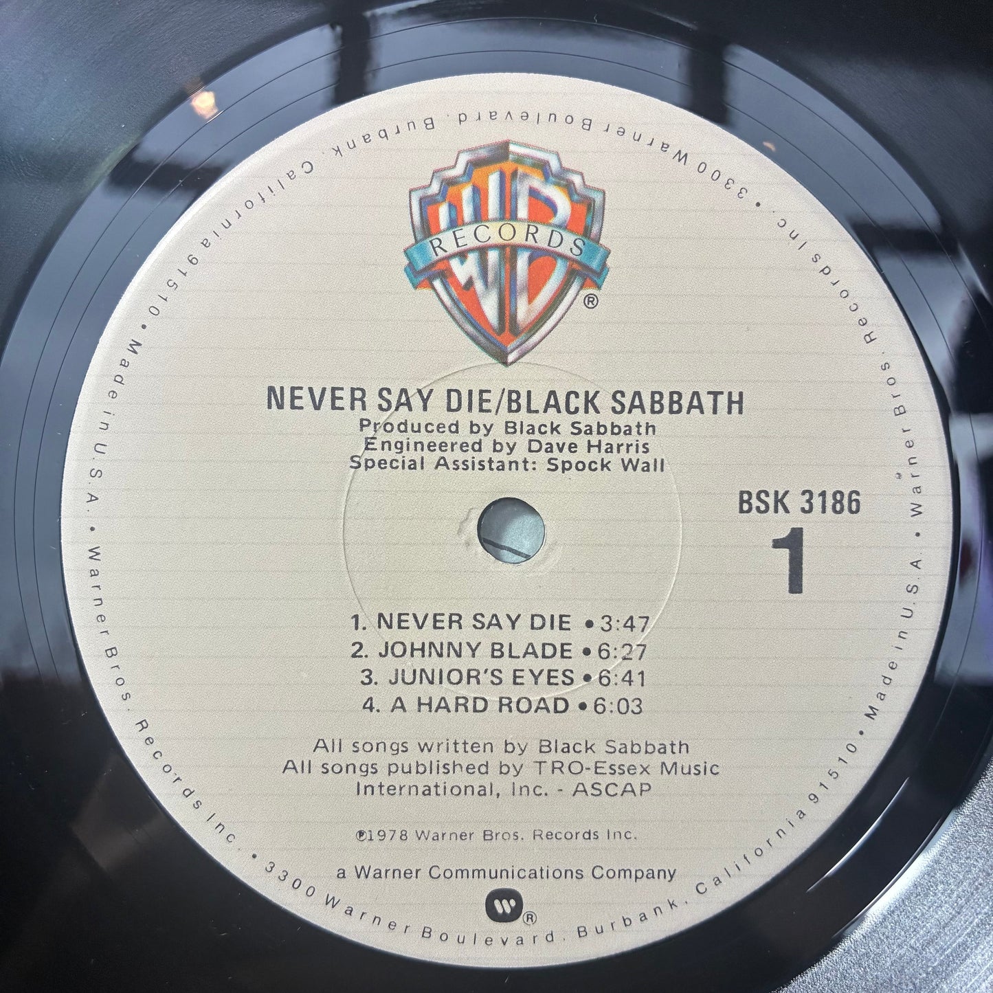 Black Sabbath - Never Say Die! (VINYL) | Very Good Plus (VG+) Excellent (EX)