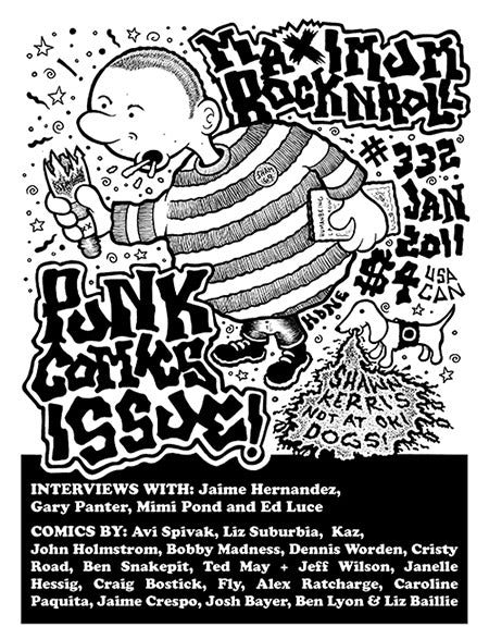 MAXIMUM ROCKNROLL #332 - January 2011 - Punk Comics Issue!