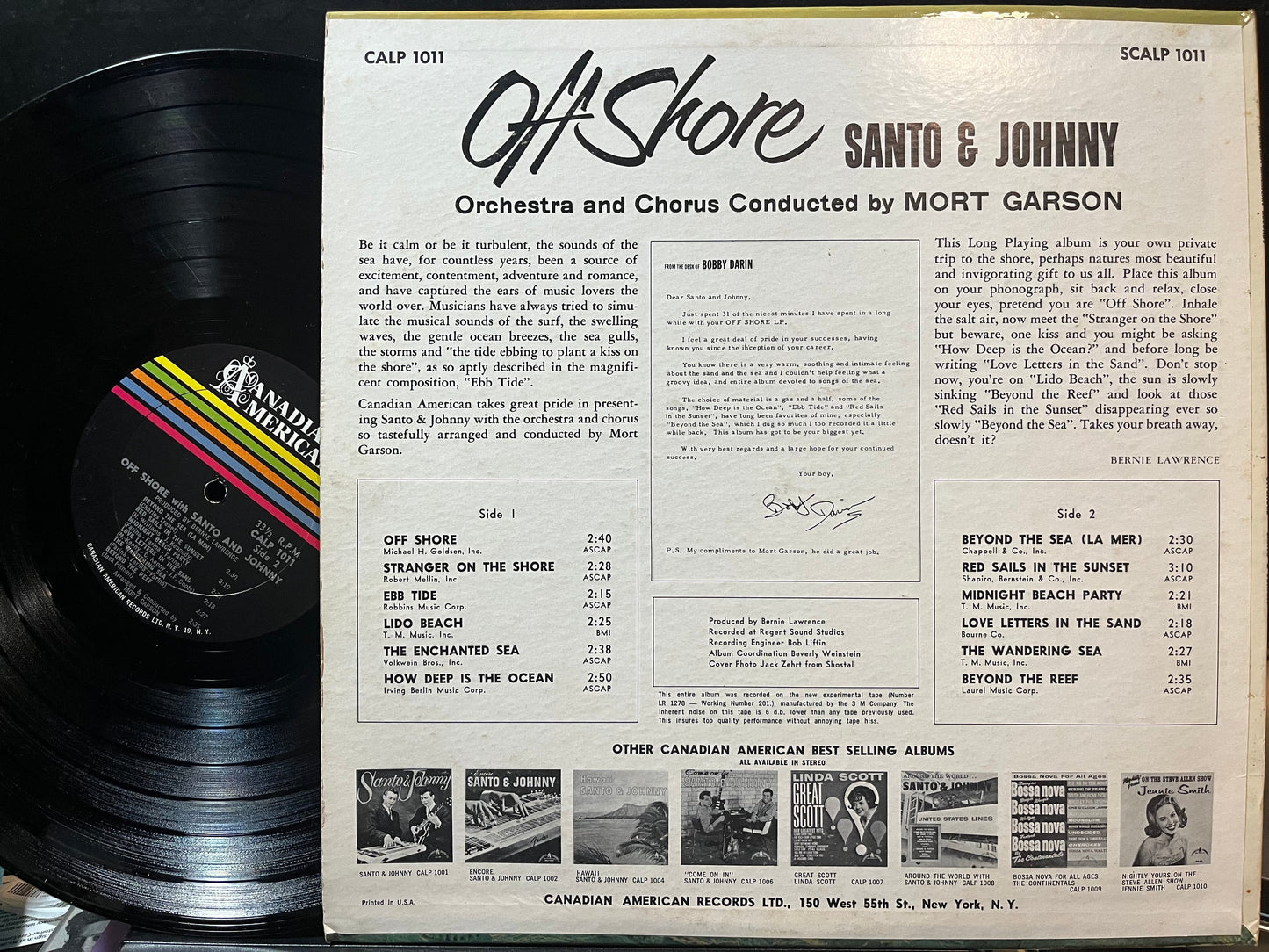 Santo & Johnny - Off Shore (VINYL) | Excellent (EX) Near Mint (NM)