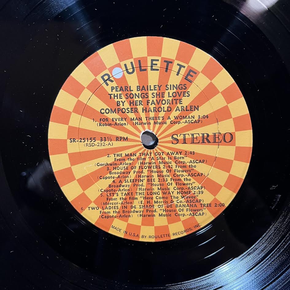 Pearl Bailey - Pearl Bailey Sings The Songs She Loves.... By Her Favorite Composer Harold Arlen (VINYL) | Near Mint (NM) Near Mint (NM)