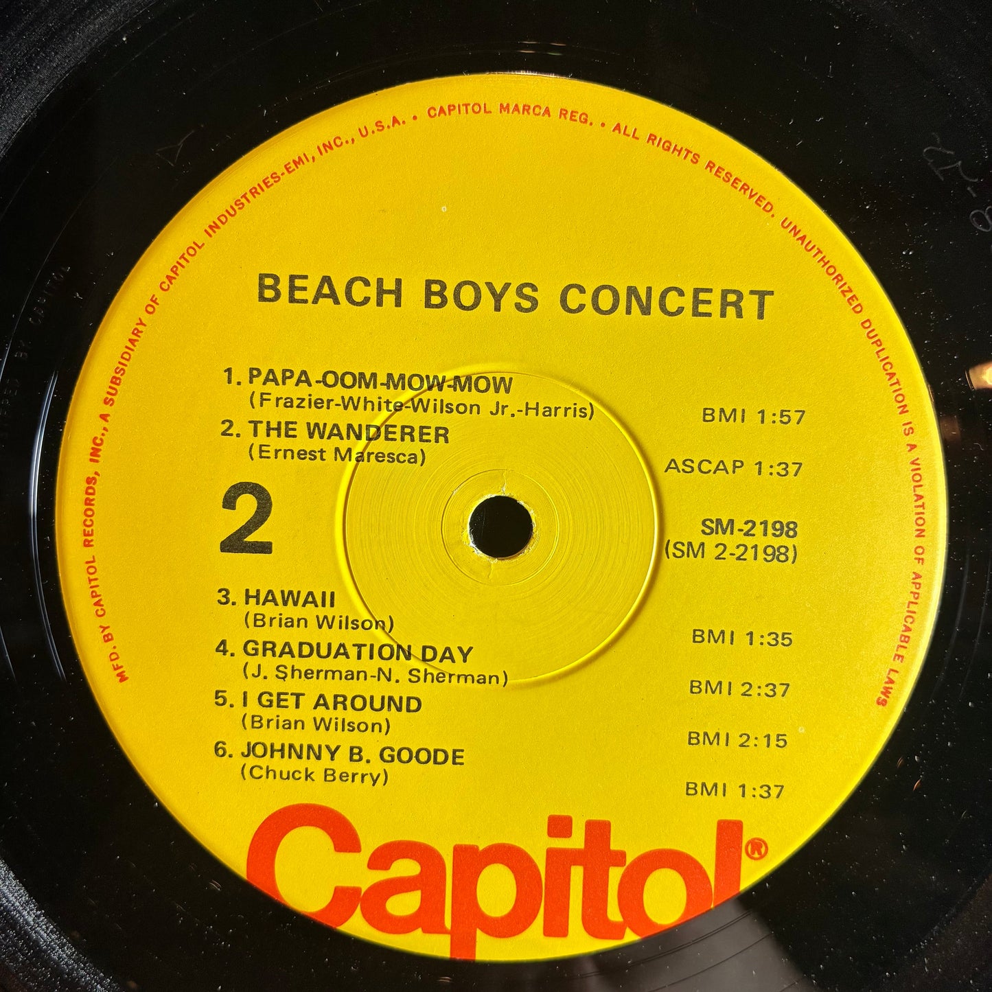 The Beach Boys - Concert (VINYL) | Very Good Plus (VG+) Very Good Plus (VG+)