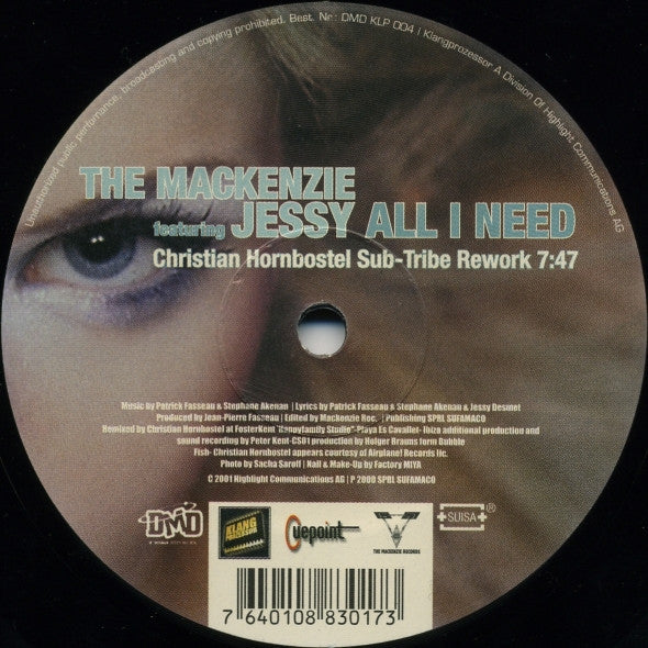 The Mackenzie - All I Need (10" VINYL) | Very Good (VG) Generic