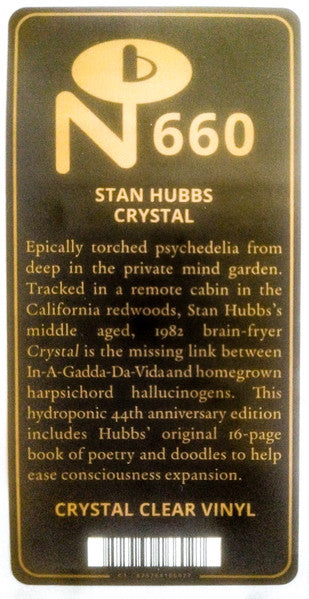 Stan Hubbs - Crystal (CLEAR VINYL) |