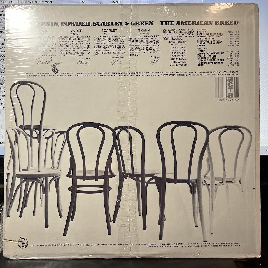 Pumpkin, Powder, Scarlet & Green (VINYL) | Mint (M) Near Mint (NM)