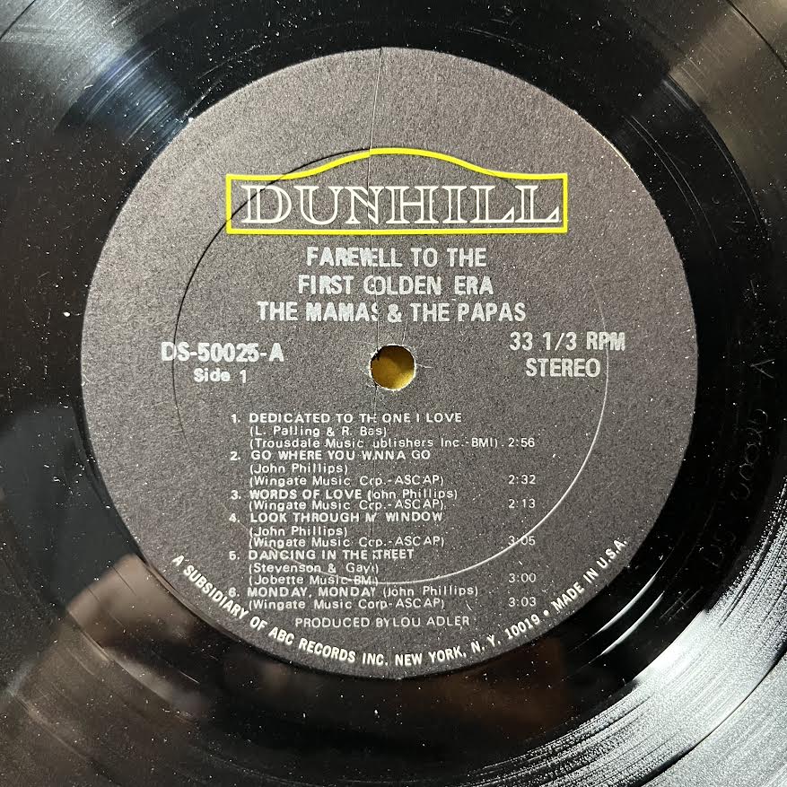 The Mamas & The Papas - Farewell To The First Golden Era (VINYL) | Excellent+ (EX+) Near Mint (NM)