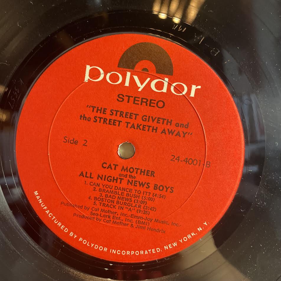 Cat Mother And The All-Night Newsboys - The Street Giveth.. And The Street Taketh Away (VINYL) | Excellent+ (EX+) Very Good Plus (VG+)