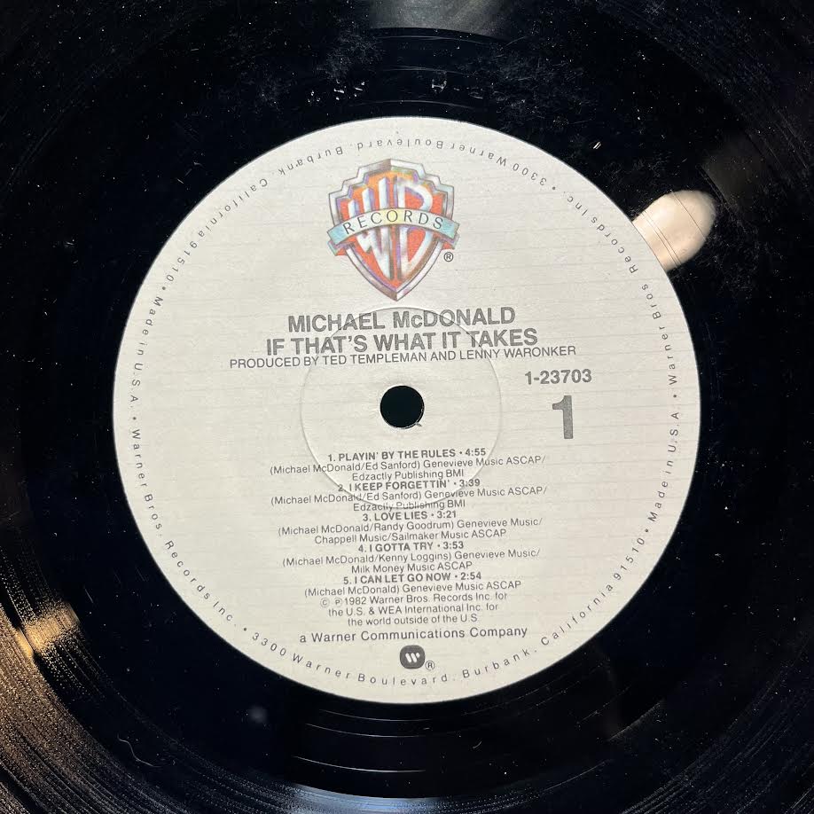 Michael McDonald - If That's What It Takes (VINYL) | Excellent (EX) Excellent+ (EX+)