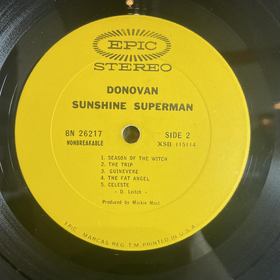 Donovan - Sunshine Superman (VINYL) | Excellent (EX) Excellent+ (EX+)