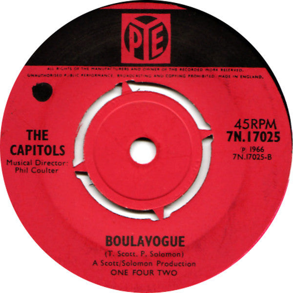 The Capitols (3) - Honey And Wine / Boulavogue (7" VINYL) | Excellent (EX) Excellent (EX)