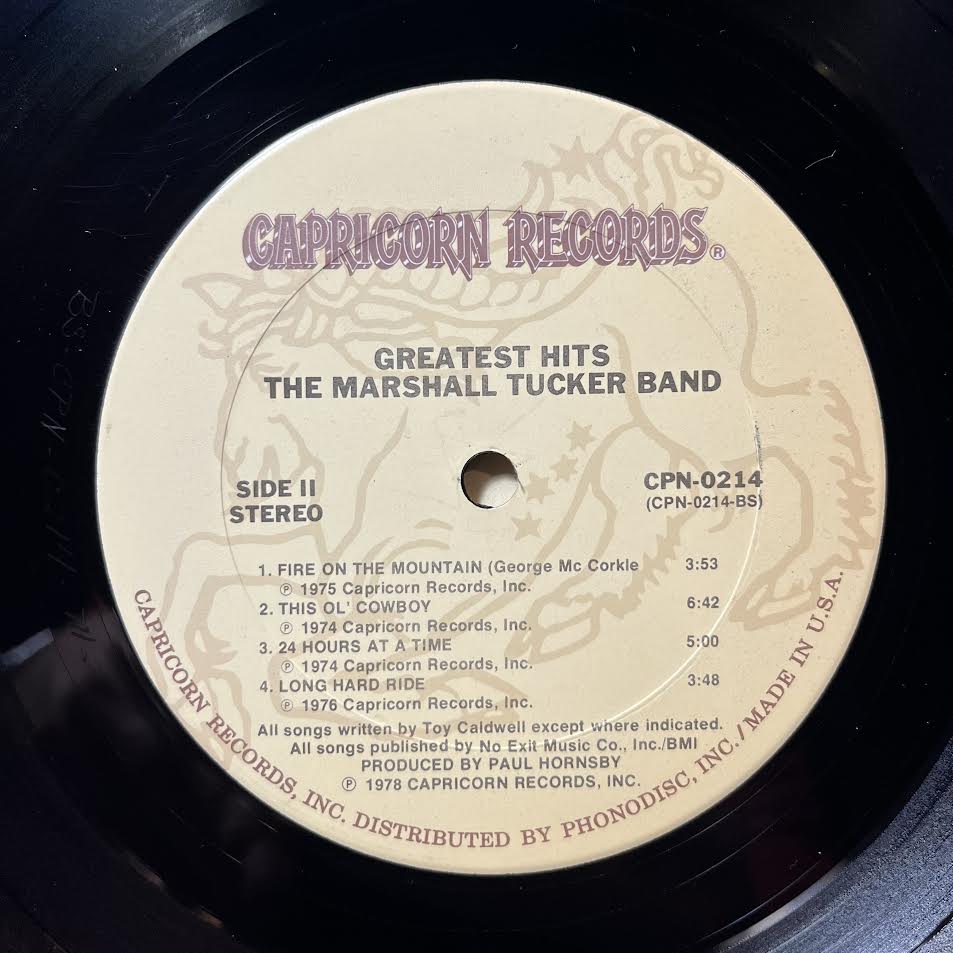 The Marshall Tucker Band - Greatest Hits (VINYL) | Excellent (EX) Near Mint (NM)